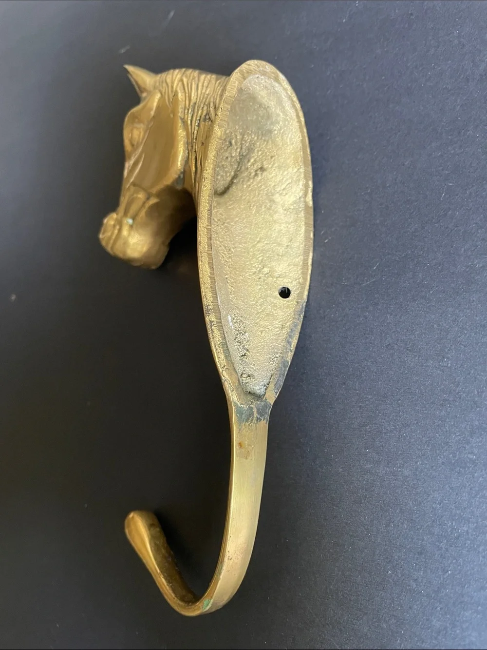 Brass Horse Head Wall Hook - Gold